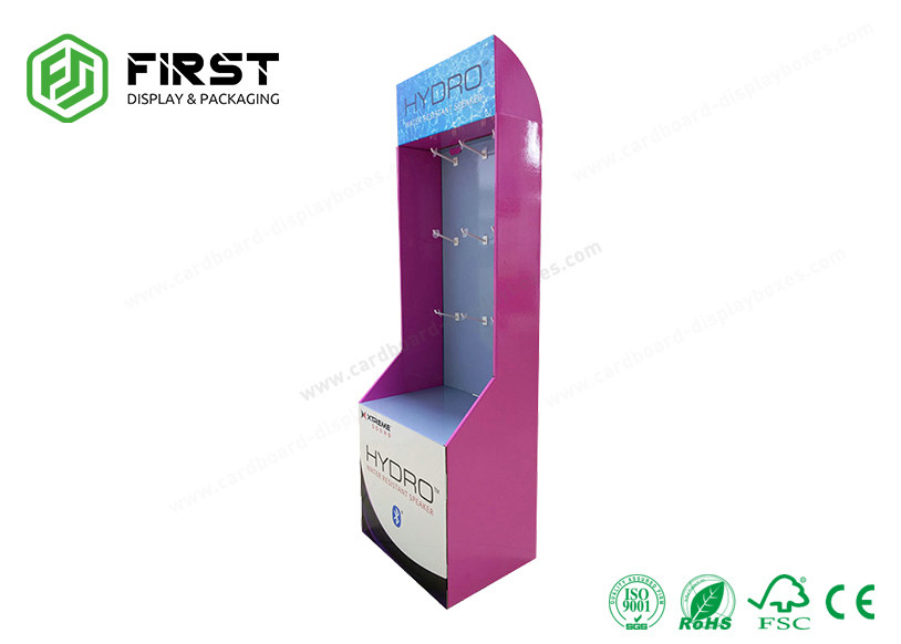 Recyclable Customized Color Print Portable Cardboard Hook Display For Phone Accessories