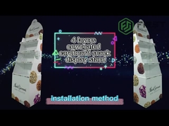 Kundenspezifisches, faltbares POS-Bodenregal aus Wellpappe für den Einzelhandel