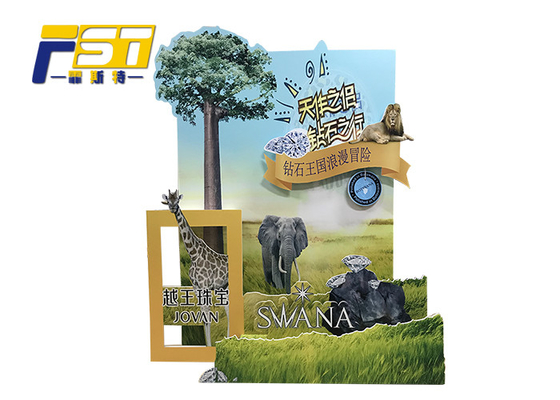Attractive Foldable Cardboard Advertising Standee Unique Design For Promotion
