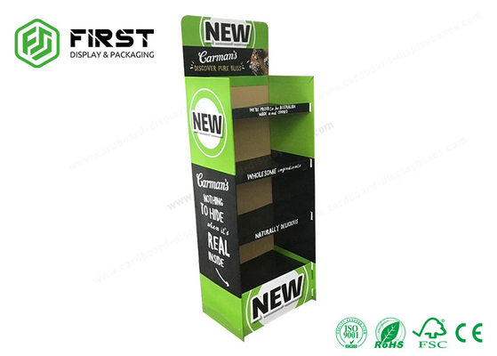 POS Promotion Retail Folding Cardboard Shelf Paper Floor Display Stand Custom Made