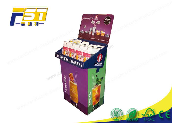 Offset Printing Cardboard Retail Display Dump Bins, Corrugated Dump Bin Display