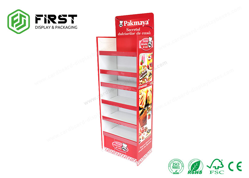 Custom Logo Printed Recyclable Cardboard POP Paper Floor Display For Promotion